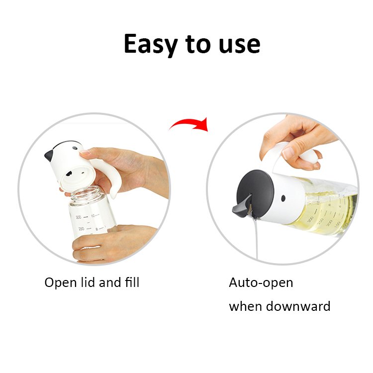 REDDOT design award winner empty plastic essential leakproof olive kitchen cooking vegetable oil pot with 360 mL glass bottle