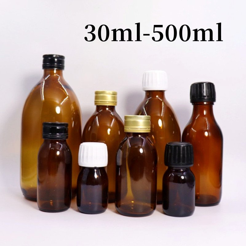 30ml,60ml,100ml,150ml,200ml,250ml,300ml Amber promrth cough syrup glass bottle
