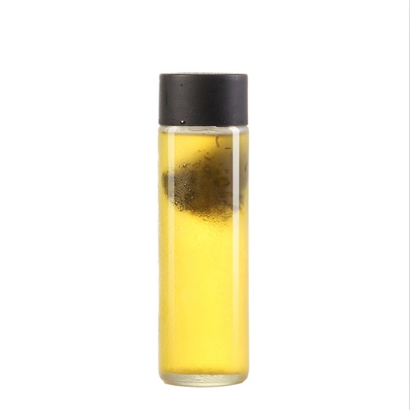 Hot product 400ml 500ml 750ml cylindrical glass water bottle drinking beverage bottle