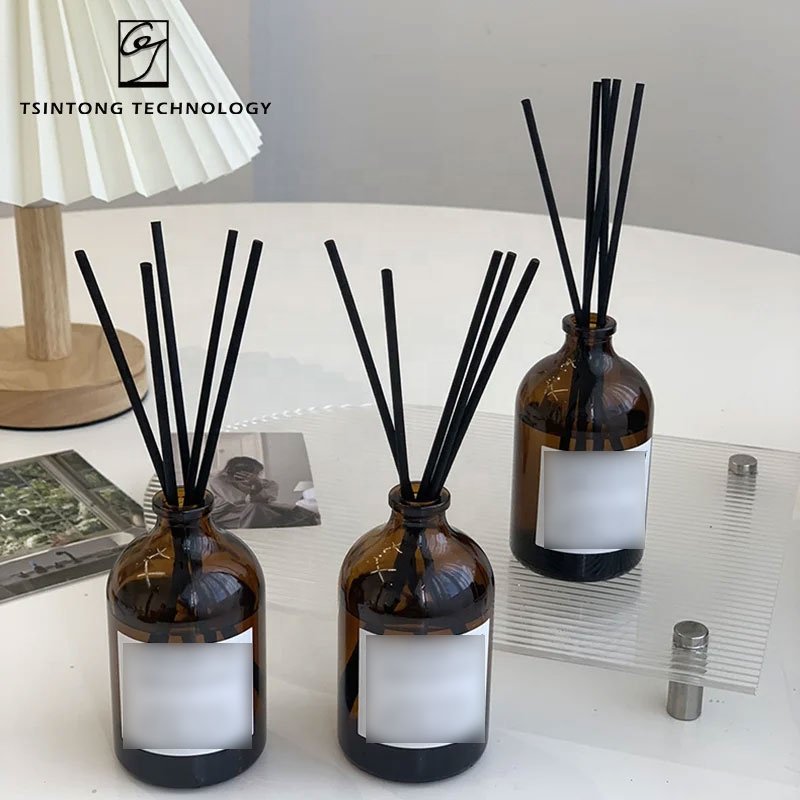 Manufactory 50ml 100ml Dark Brown Nordic Aromatherapy Reed Diffuser Perfume Glass Bottles With Cap For Home Decor