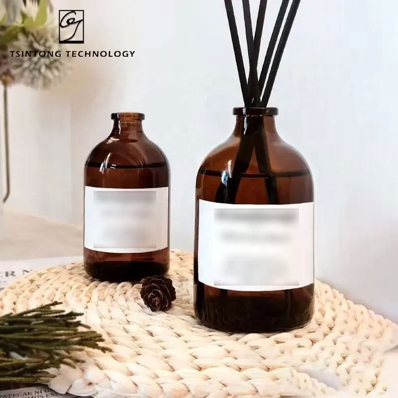 Manufactory 50ml 100ml Dark Brown Nordic Aromatherapy Reed Diffuser Perfume Glass Bottles With Cap For Home Decor