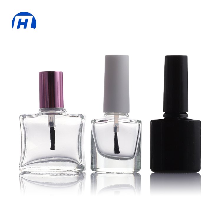 Custom 8ml Empty Fancy Custom Black UV Gel Packaging Nail Polish Bottle