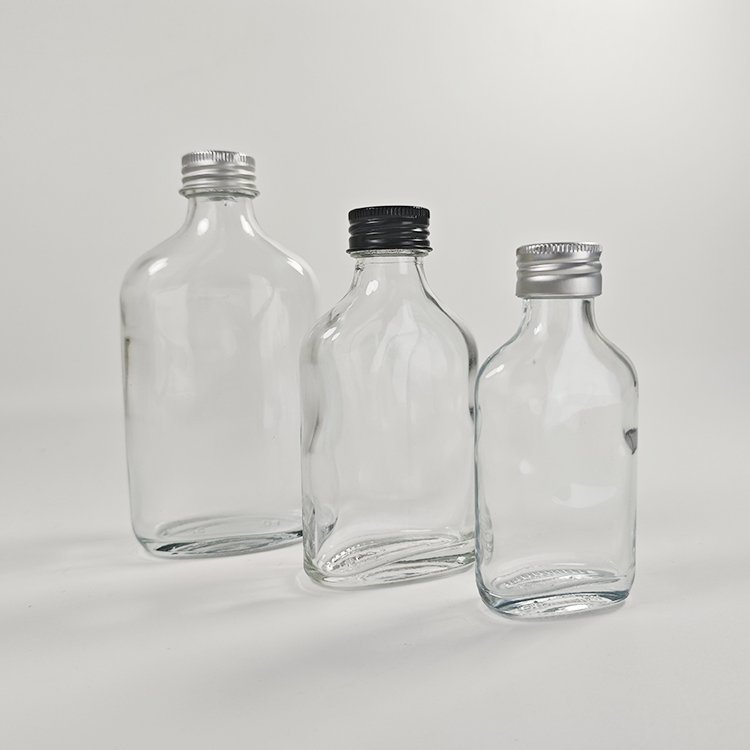 Flast glass flask 50ml 100ml 200ml Cold brew coffee liquor bottles glass bottles for alcoholic beverages