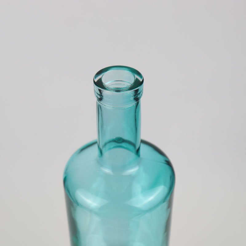 NCG152 750ml Glass Spirit Bottles Round Vodka Glass Bottle Blue Bottles for Alcohol Drink Liquor