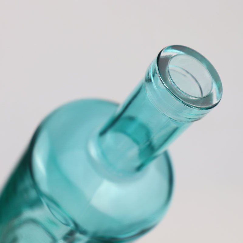 NCG152 750ml Glass Spirit Bottles Round Vodka Glass Bottle Blue Bottles for Alcohol Drink Liquor