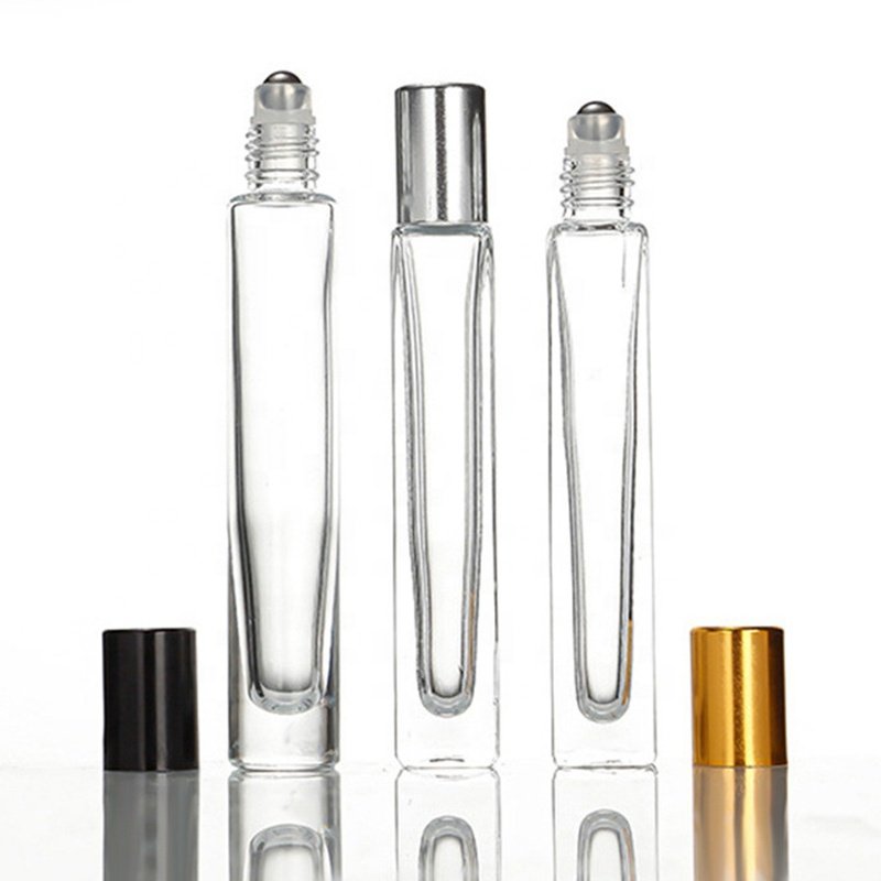 High Quality Thick Bottom Roll On Glass Bottle 10ml Clear Round Roll On Perfume Bottle Glass (NRB05)