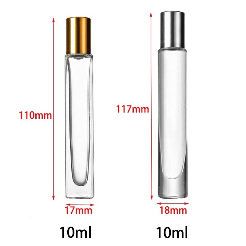 High Quality Thick Bottom Roll On Glass Bottle 10ml Clear Round Roll On Perfume Bottle Glass (NRB05)