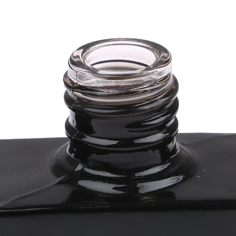 Free sample 5ml 7ml 9ml 10ml 11ml 13ml 14ml 17ml frosted matte black empty glass uv gel nail polish bottle with brush