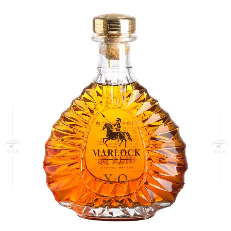 best selling super flint cork sealing 700 ml xo brandy vodka bottle spirits glass bottle
