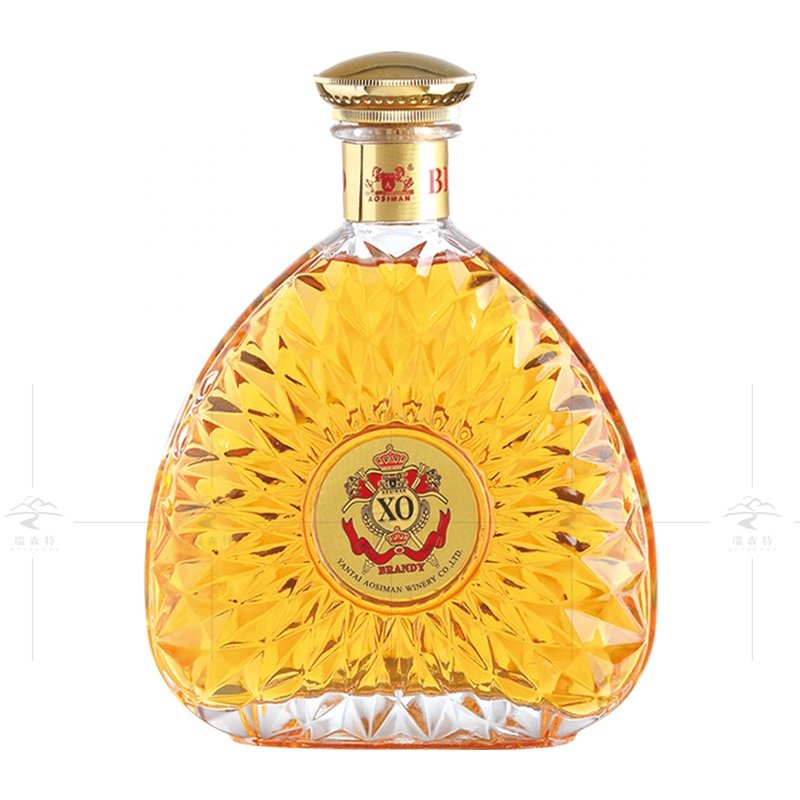 best selling super flint cork sealing 700 ml xo brandy vodka bottle spirits glass bottle