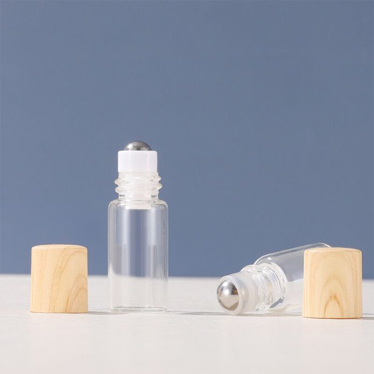 Custom perfume roll on glass bottle for small empty perfume bottles with cosmetic face serum empty bottle