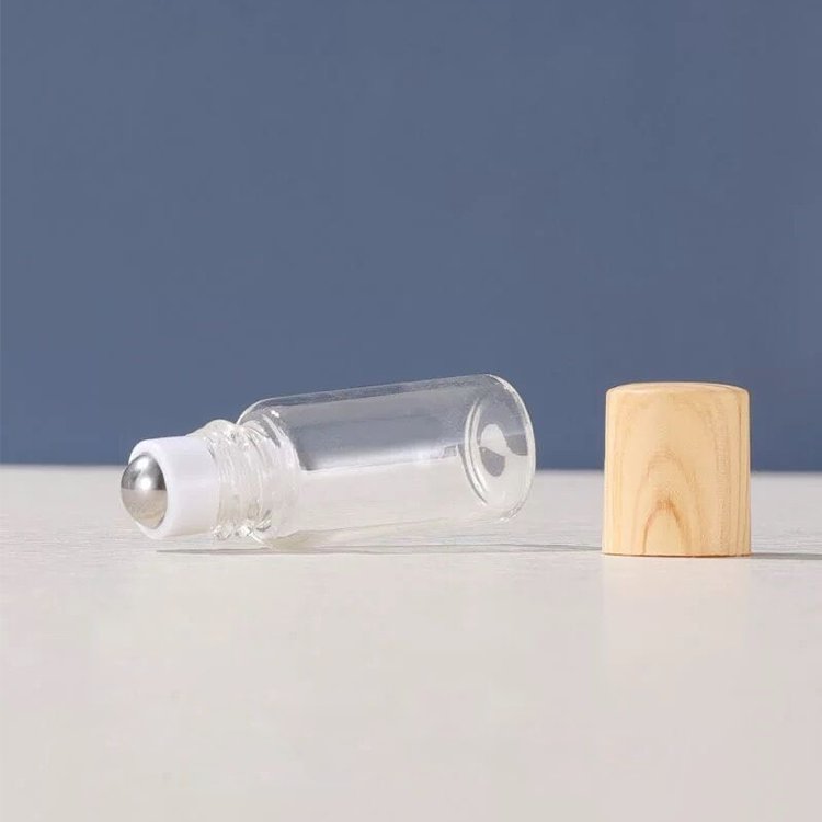 Custom perfume roll on glass bottle for small empty perfume bottles with cosmetic face serum empty bottle