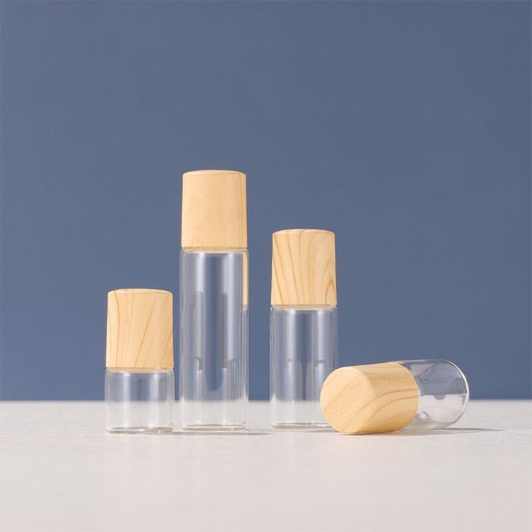 Custom perfume roll on glass bottle for small empty perfume bottles with cosmetic face serum empty bottle