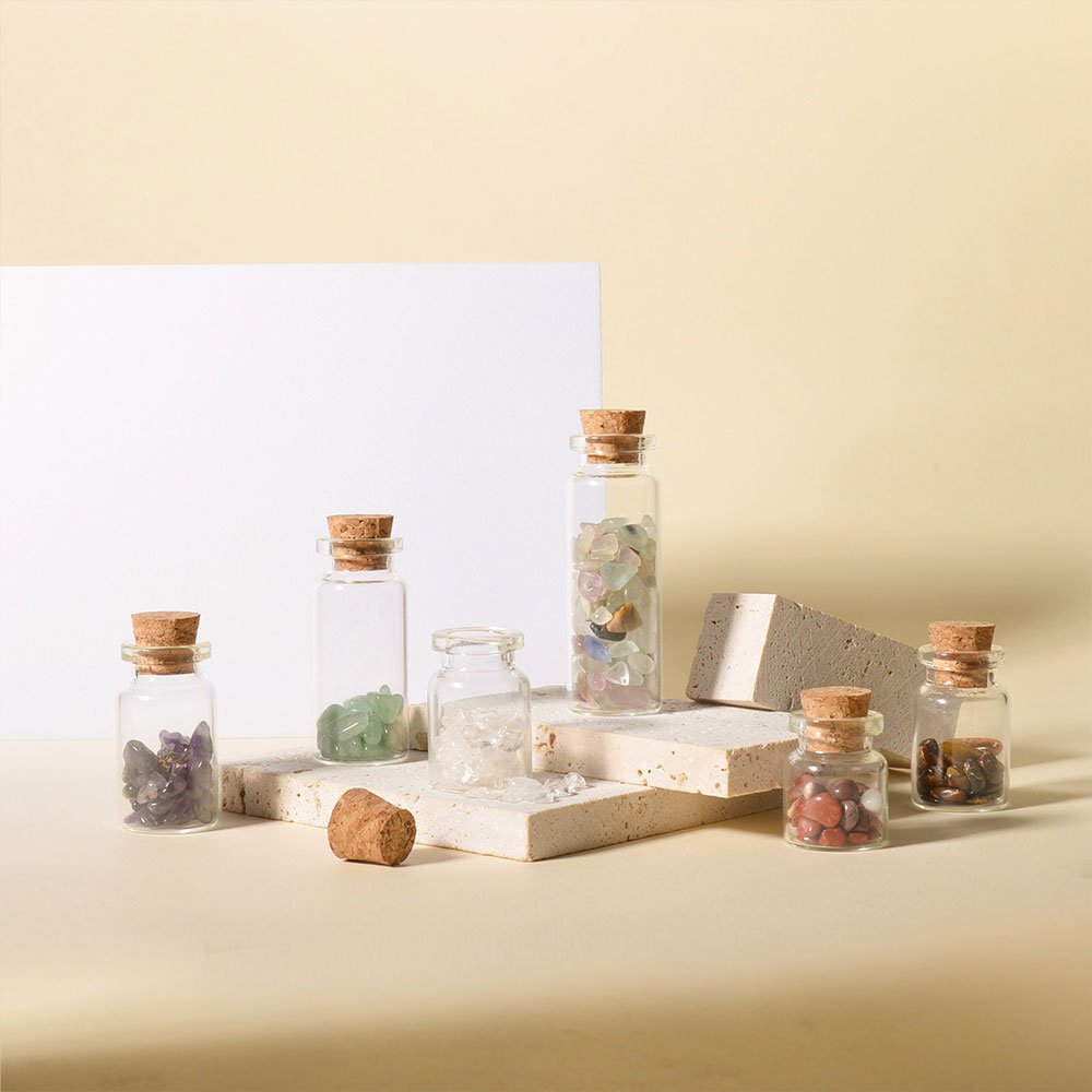 Hot Sale Mini Clear Amber Vials 5ml 8ml 10ml 15ml 30ml Glass Wishing Small Drift Bottle With Cork Cap