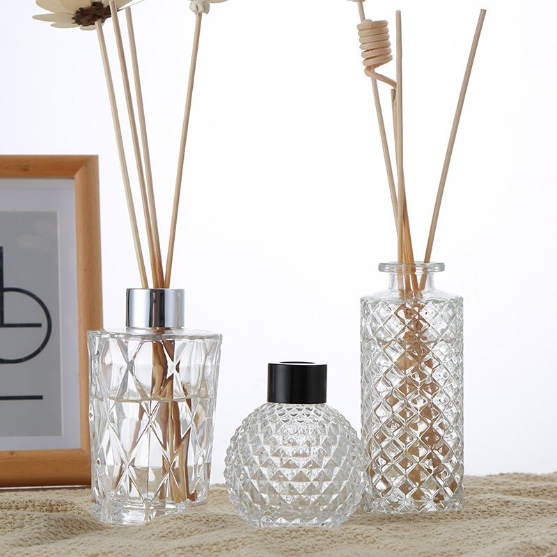 Wholesale Clear Empty Glass Essential Oil Aromatherapy Aroma Diffuser Bottle with stick