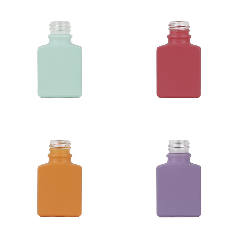 15ml 30ml 50ml Macarone Flat Square Essential Oil Bottle Perfumes Dispensed Glass Bottle with White Dropper Cosmetic Carton