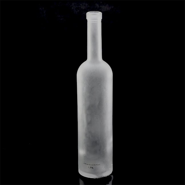 Wholesale fancy frost personalized vodka bottle 1000ml 750ml 500ml glass bottle for vodka