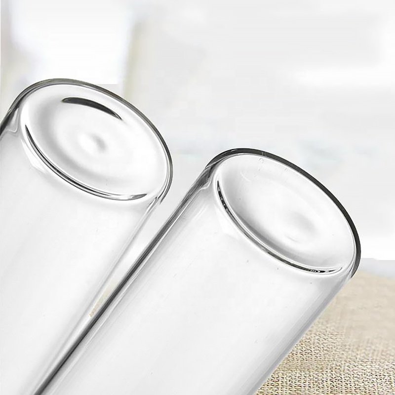 Diameter 47mm Straight Mouth Clear Empty Glass Vials Storage Container Test Tube Bottles Packaging With Cork Stopper
