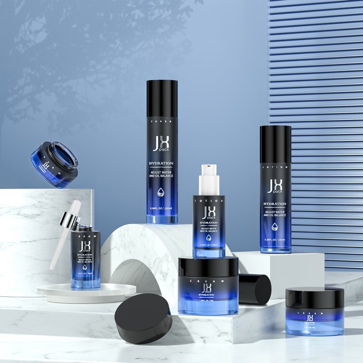 30ml 50ml 100ml High-grade cosmetic packaging with lid 30g 50g skin care glass bottle jar cream cosmetic packaging containers
