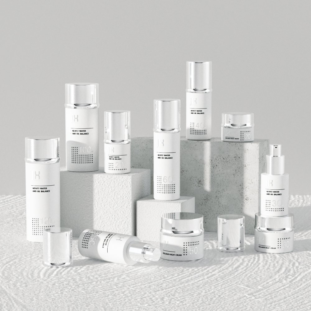 30ml 50ml 100ml High-grade cosmetic packaging with lid 30g 50g skin care glass bottle jar cream cosmetic packaging containers