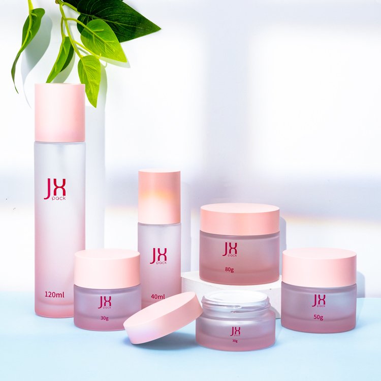 30ml 50ml 100ml High-grade cosmetic packaging with lid 30g 50g skin care glass bottle jar cream cosmetic packaging containers