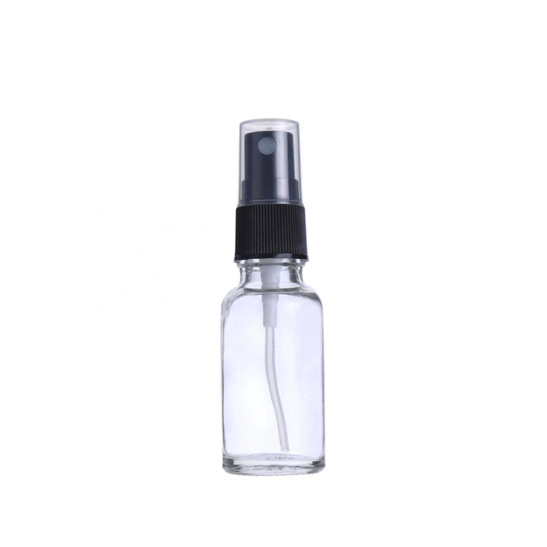 Super September 5ml 10ml 20ml 30ml 50ml 60ml 100ml 120ml clear refillable atomizer spray perfume glass round boston pump bottle