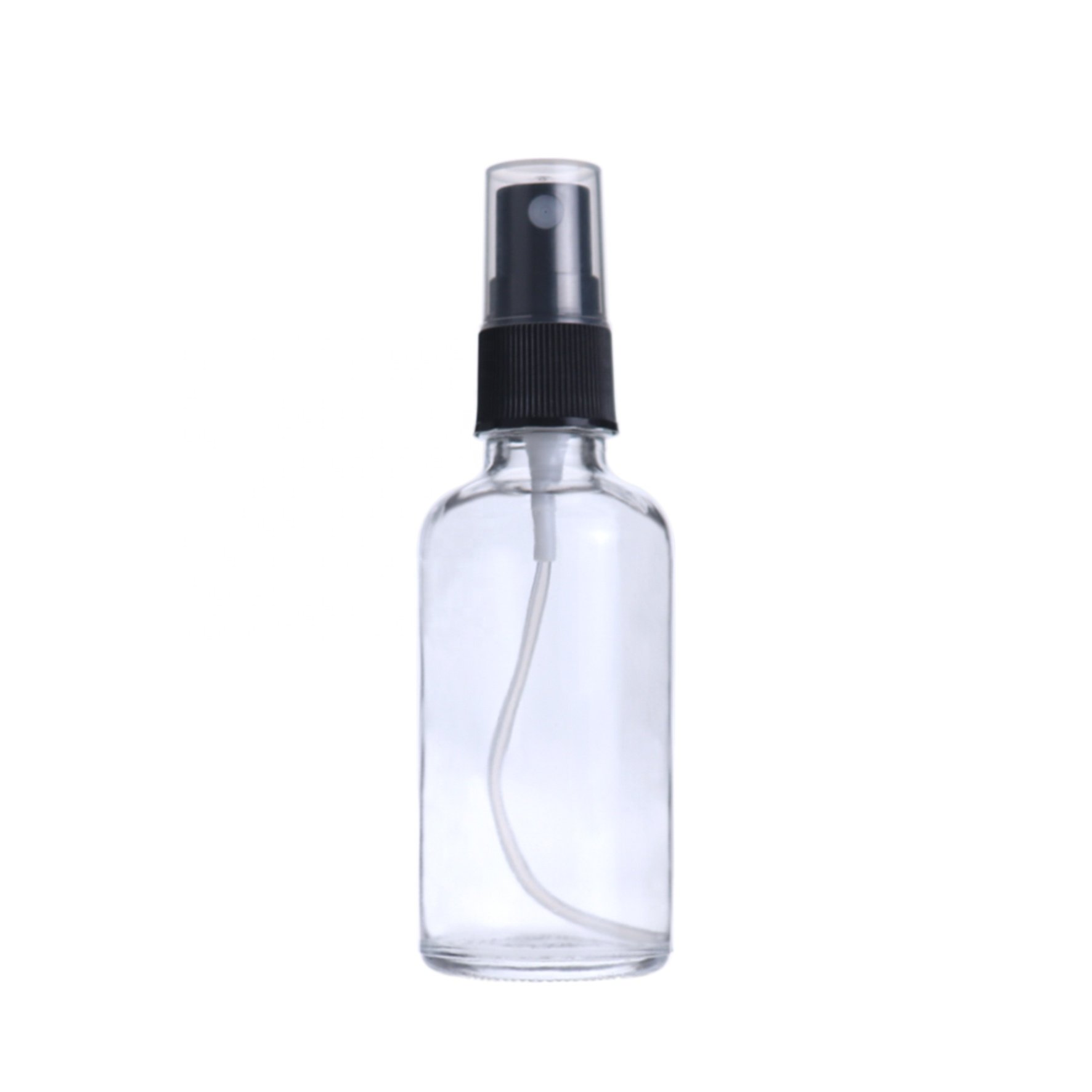 Super September 5ml 10ml 20ml 30ml 50ml 60ml 100ml 120ml clear refillable atomizer spray perfume glass round boston pump bottle