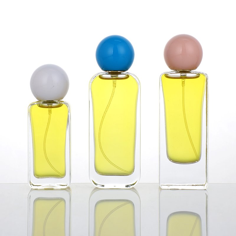 Have Stock Spray Perfume Bottle 30ml 50ml Clear Glass Perfume Bottle with Pump Spray Cap