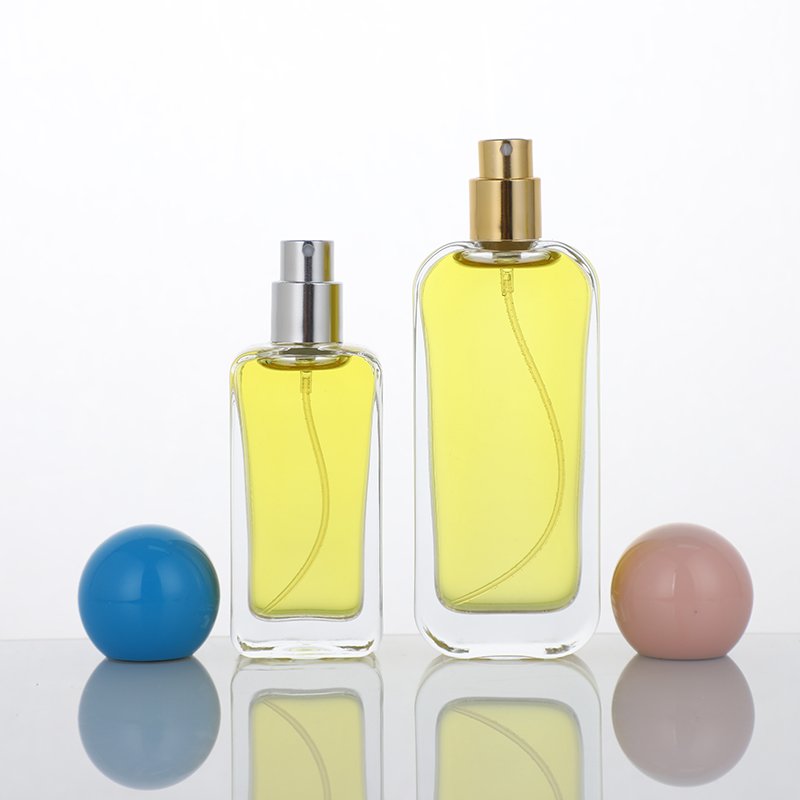 Have Stock Spray Perfume Bottle 30ml 50ml Clear Glass Perfume Bottle with Pump Spray Cap