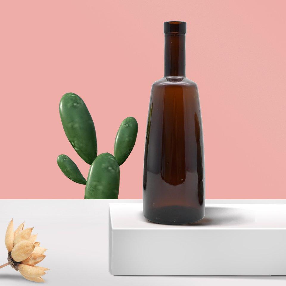 500ML Brown/ coffee/ amber glass Wine bottle to order