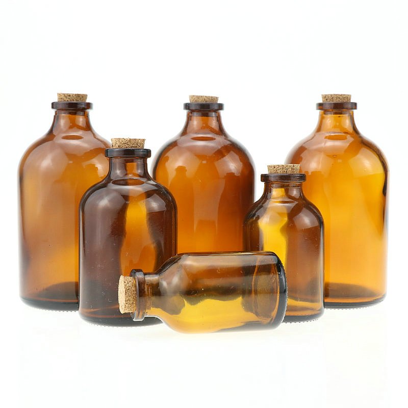 Cosmetic packaging containers OurWarm Wedding Party Supplies Cork Stoppers Mini Small Glass Bottles