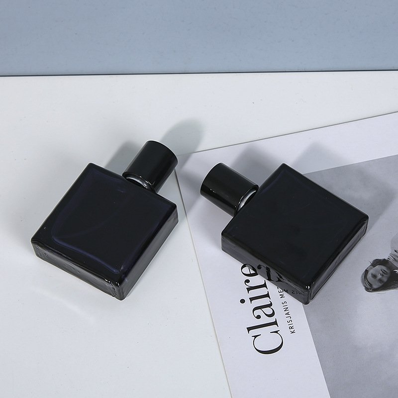 30ml 50ml 100ml Black Perfume Empty Bottle Portable Glass Spray Travel Size Bottles