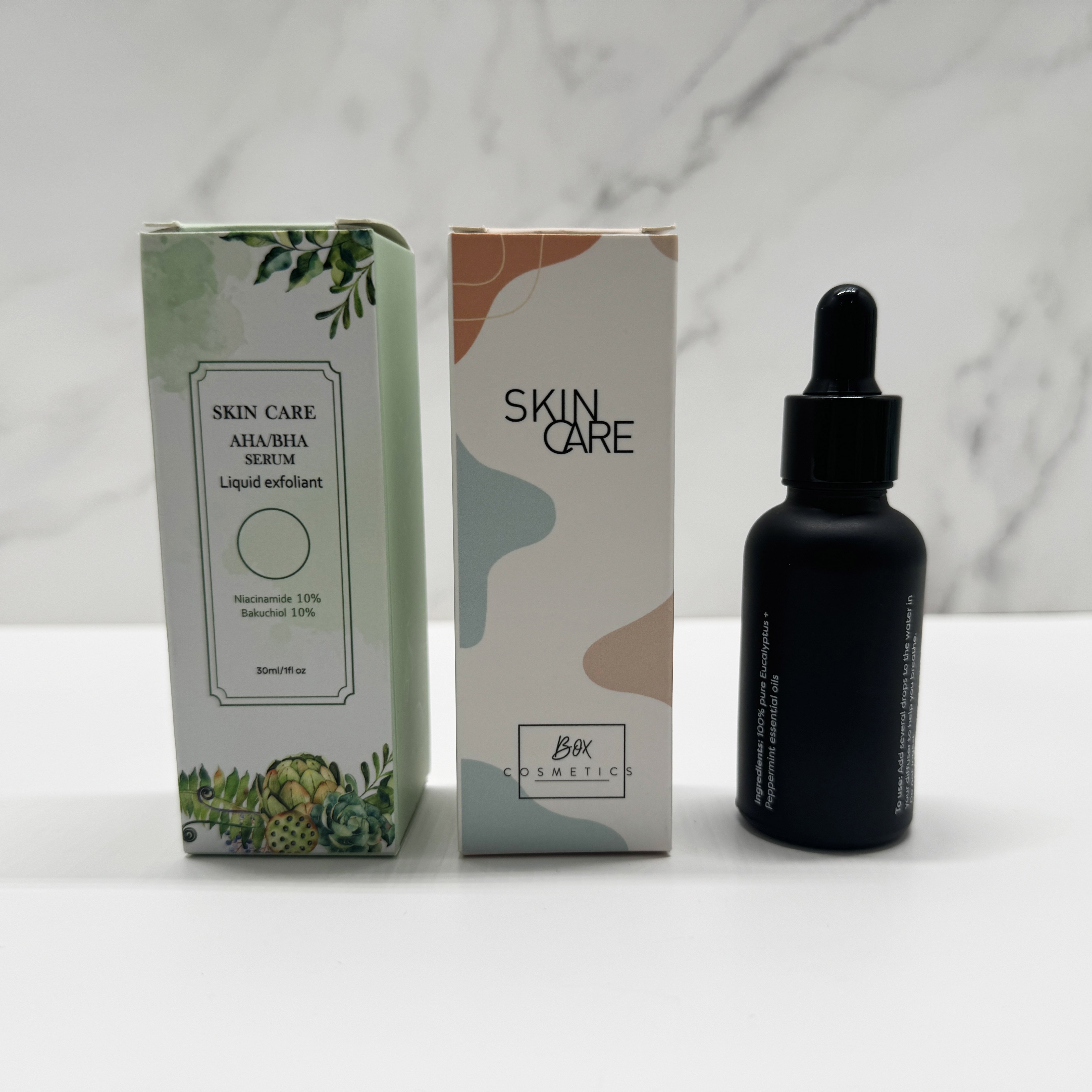 Luxury Custom Logo 5ml 10ml 15ml 20ml 30ml 50ml 100ml frosted black face Serum hair Essential Oil glass bottle with dropper