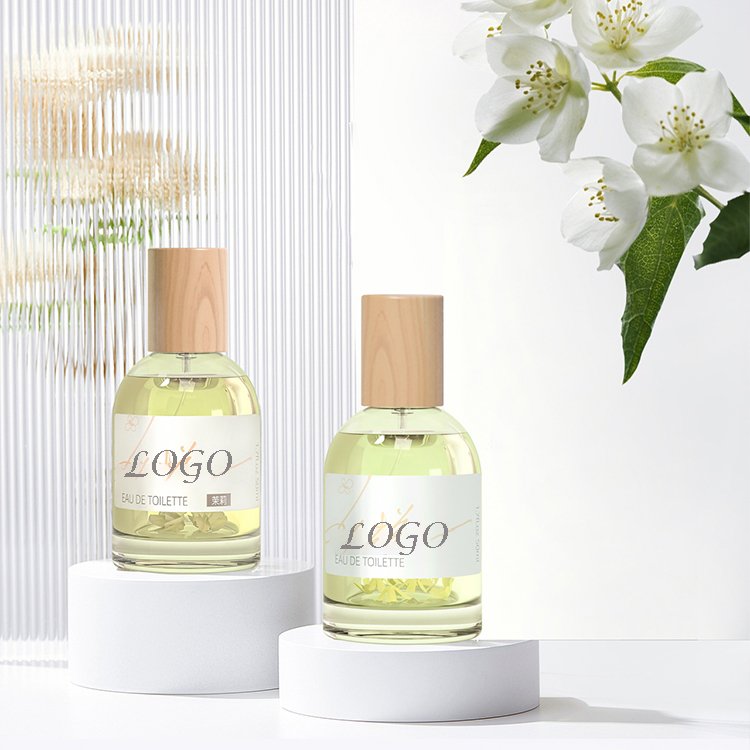 luxury 30ml 50ml 100ml glass spray perfume bottles with wooden cap and packing box in stock