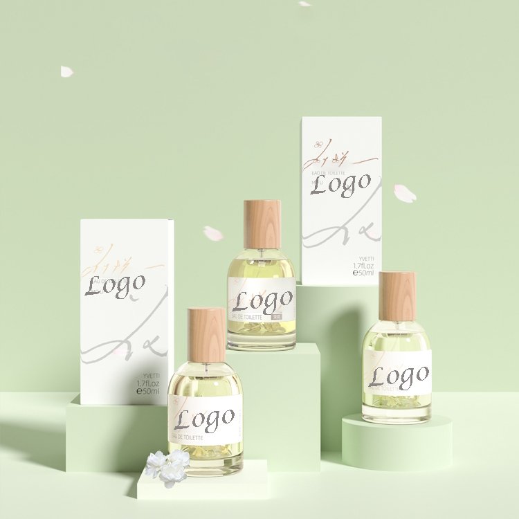 luxury 30ml 50ml 100ml glass spray perfume bottles with wooden cap and packing box in stock
