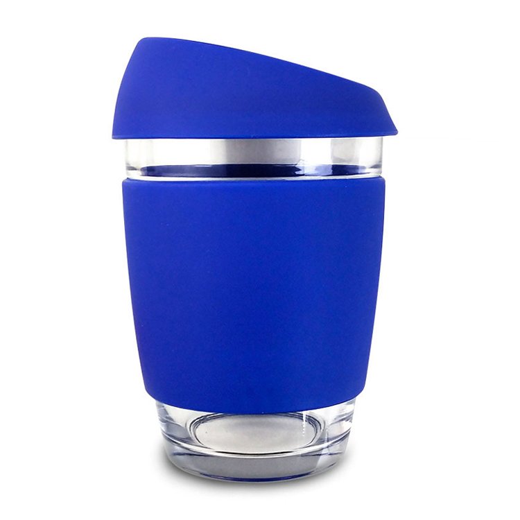 Custom Logo Personalized 12oz Takeaway Water Travel Mug Sustainable Glass Reusable Expresso Coffee Cups