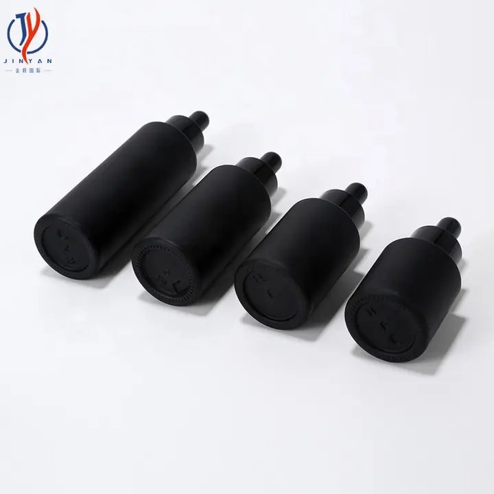 high class 20ml 30ml 40ml 60ml custom print matte color flat shoulder serum essential oil dropper serum glass bottle