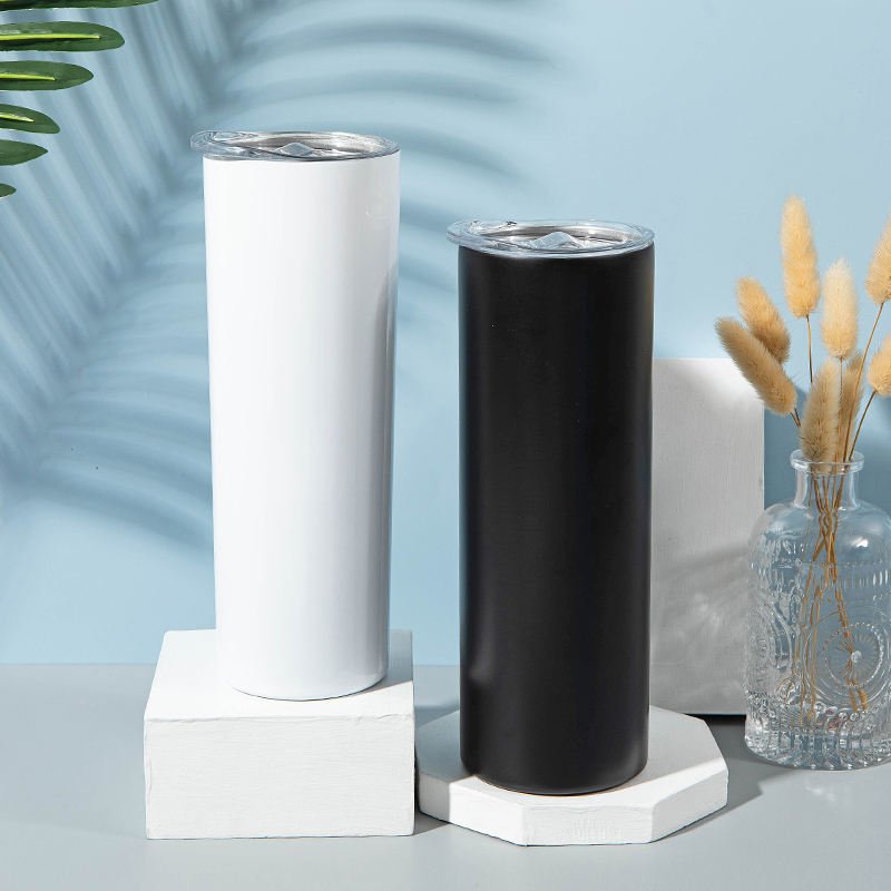 USA Warehouse RTS 20 OZ Straight Tumbler Sublimation Blanks Stainless Steel Mixed Colorful Shinny Insulated Termos Water Bottle