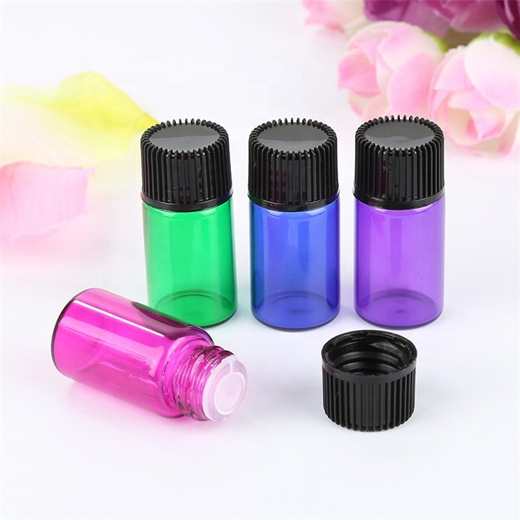 China suppliers glass essential oil bottle 1ml 2ml 3ml 5ml empty glass perfume bottles