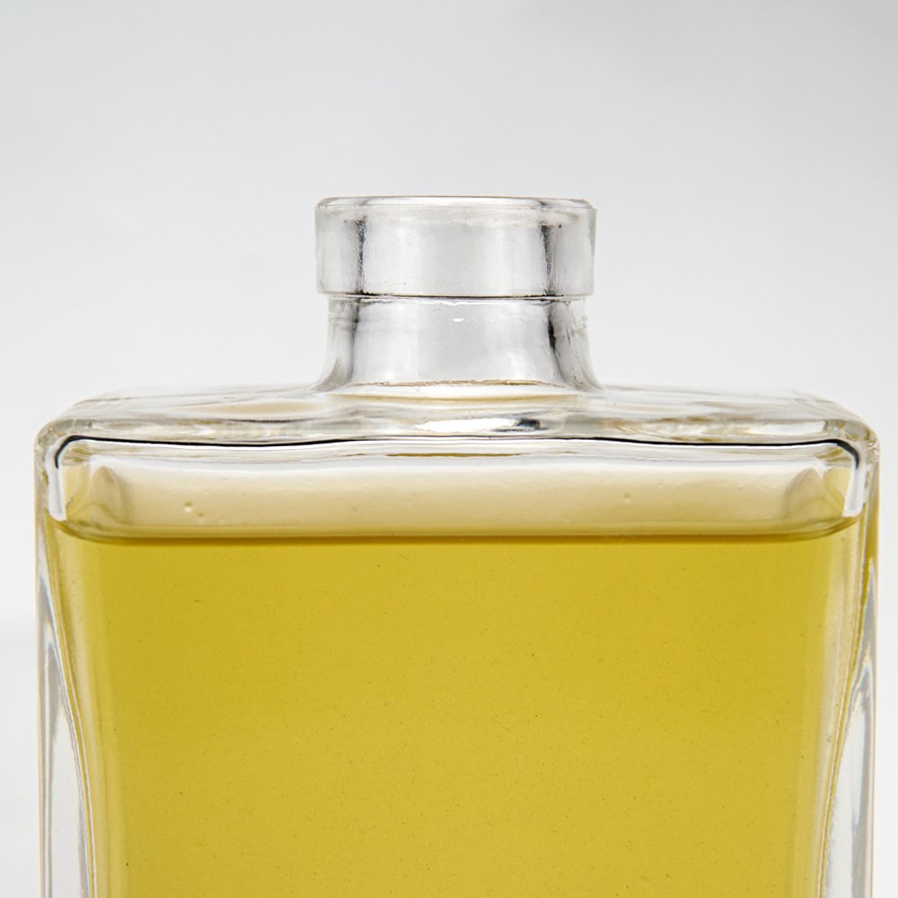 250ml Glass Beverage Bottle Rectangle Transparent Wine Liquor Vodka Bottle