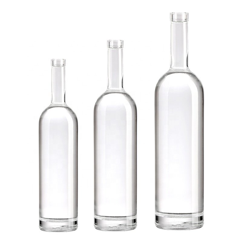 Shanghai Linlang 200ml 375ml 500ml 750ml Empty Vodka Gin Rum Tequila Whisky Brandy glass Spirit Liquor bottle With Cork