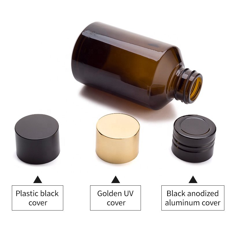 Factory Price Luxury Amber Cosmetic Glass Bottle 1OZ 2OZ 30ml 60ml 120ml Lotion Perfume Essential Oil Bottle with Pump Sprayer