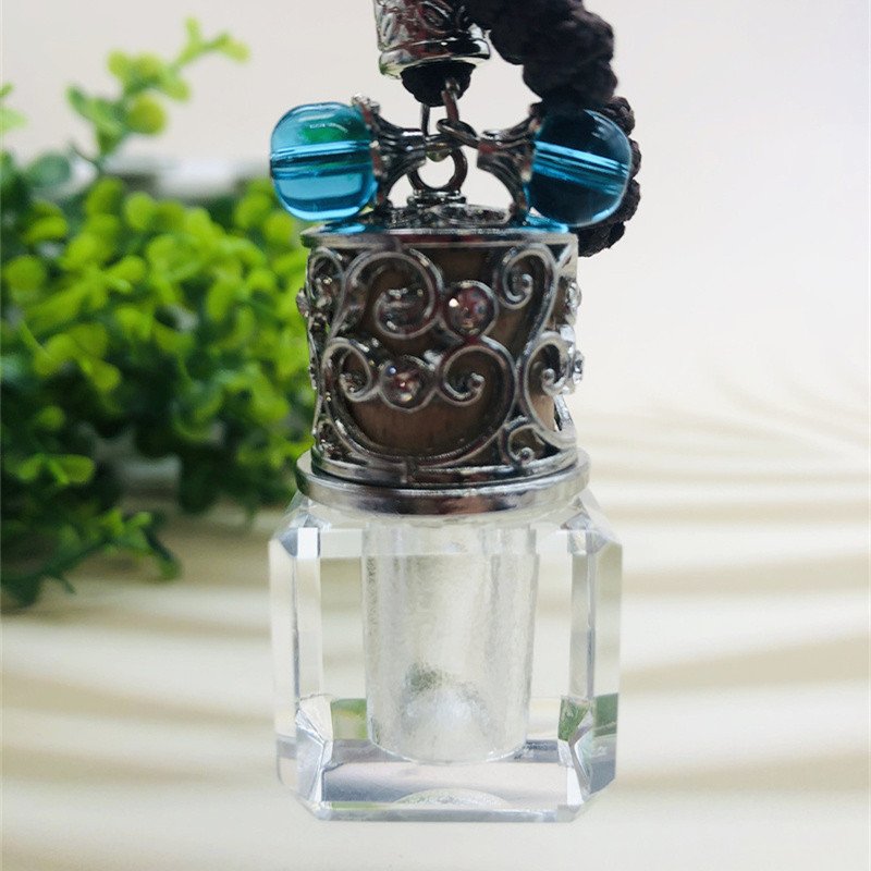 3ml 5ml 8ml 10ml wooden cap glass empty car perfume bottles hanging car air freshener bottle wholesale
