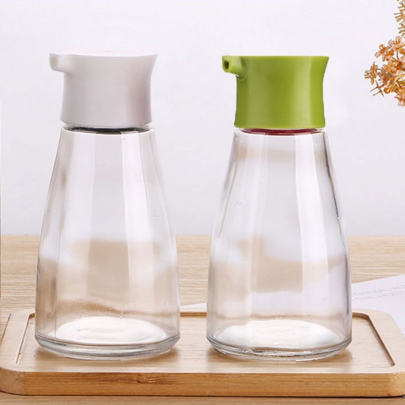 150ml Clear Empty Oil Glass Bottle for Kitchen Soy Sauce Vinegar Dispenser with Lid
