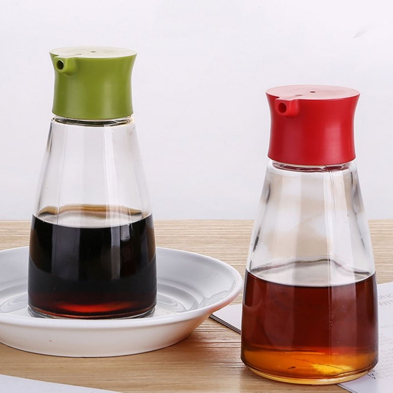 150ml Clear Empty Oil Glass Bottle for Kitchen Soy Sauce Vinegar Dispenser with Lid