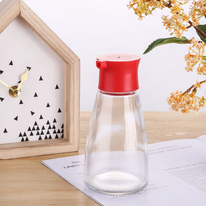 150ml Clear Empty Oil Glass Bottle for Kitchen Soy Sauce Vinegar Dispenser with Lid