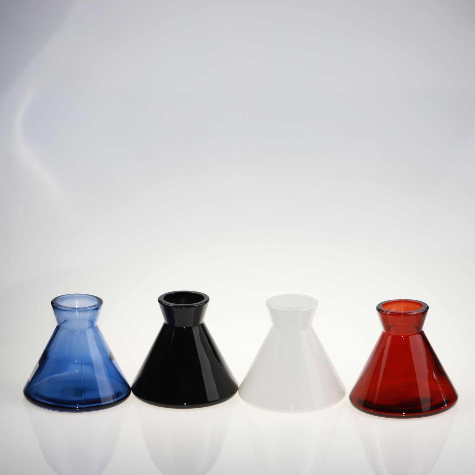 200ml Black White Blue Red Colored Transparent Conic Glass Empty Aromatherapy Perfume Reed Diffuse Glass Bottle