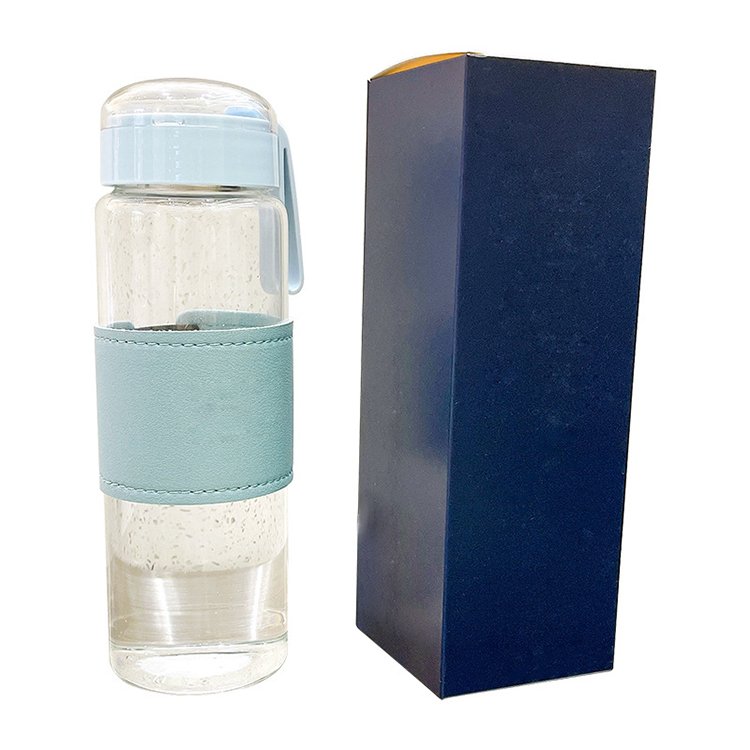 Customized Color Simple High-value Portable Anti-scalding Heat Insulation Glass Water Cup