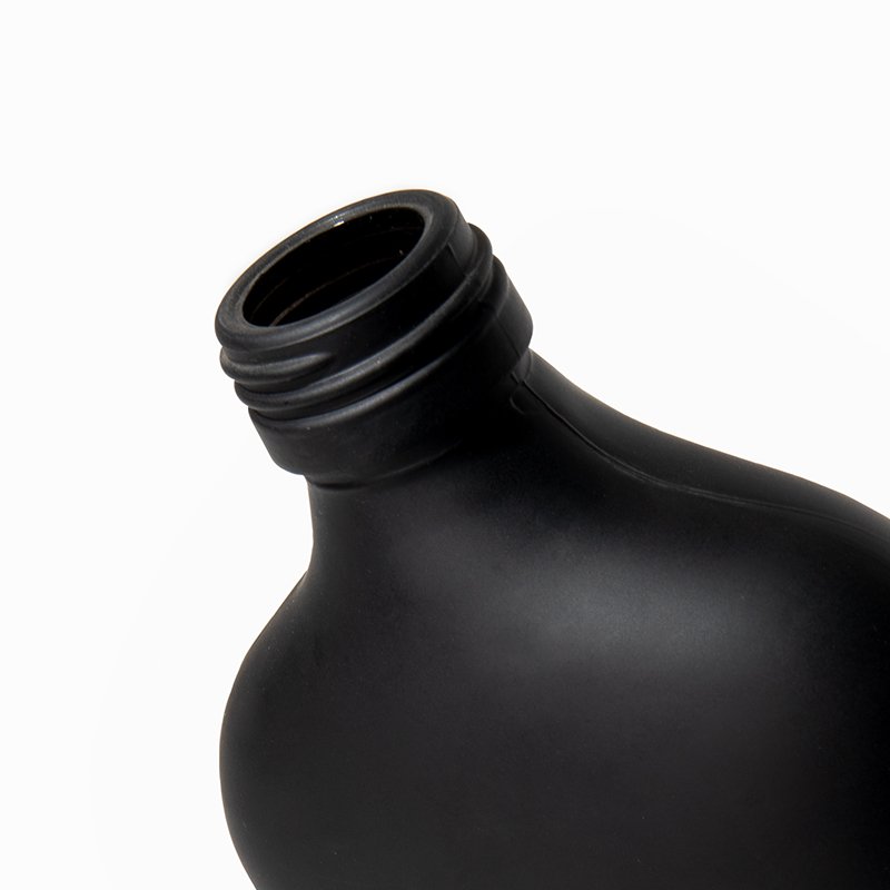 Wholesale 100ml 200ml 250ml Black Glass Flask Bottle With Screw Lids For Juice Drinking Coffee Liquor Beverage Wine