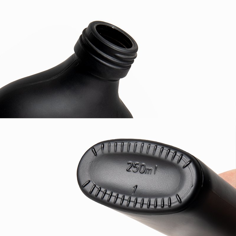 Wholesale 100ml 200ml 250ml Black Glass Flask Bottle With Screw Lids For Juice Drinking Coffee Liquor Beverage Wine